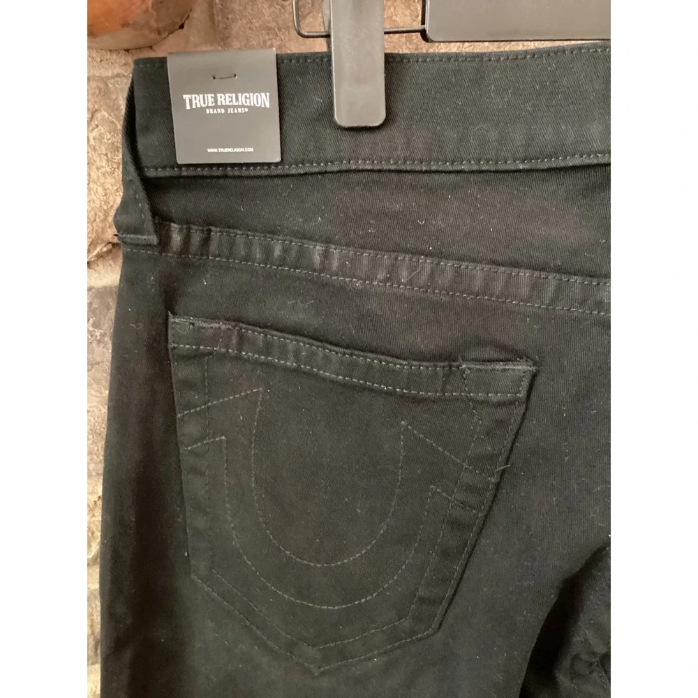 True Religion Geno Relaxed Slim Jeans Black Body Rinse Mens 36‎ x 31  NF NWT